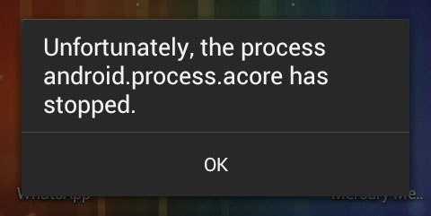 How to Fix: Unfortunately, the process android.process.acore has stopped